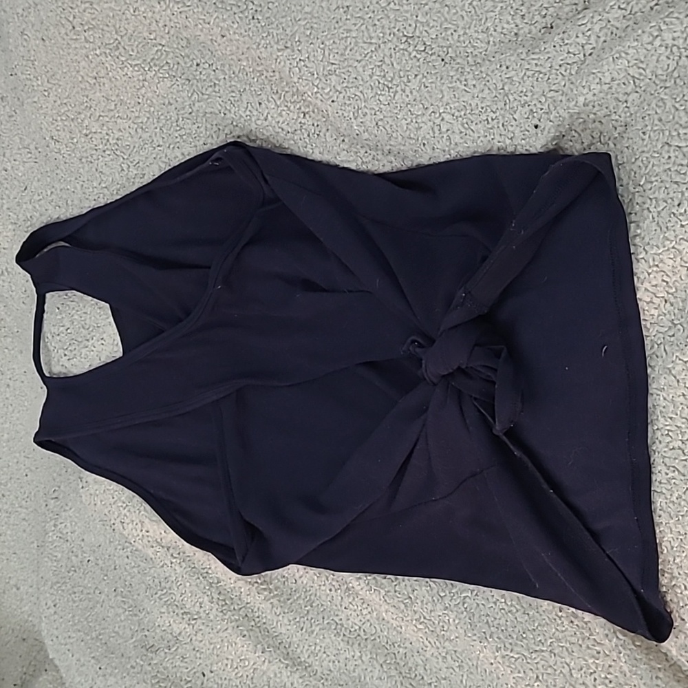 Navy Athleta open tie back tank XD
